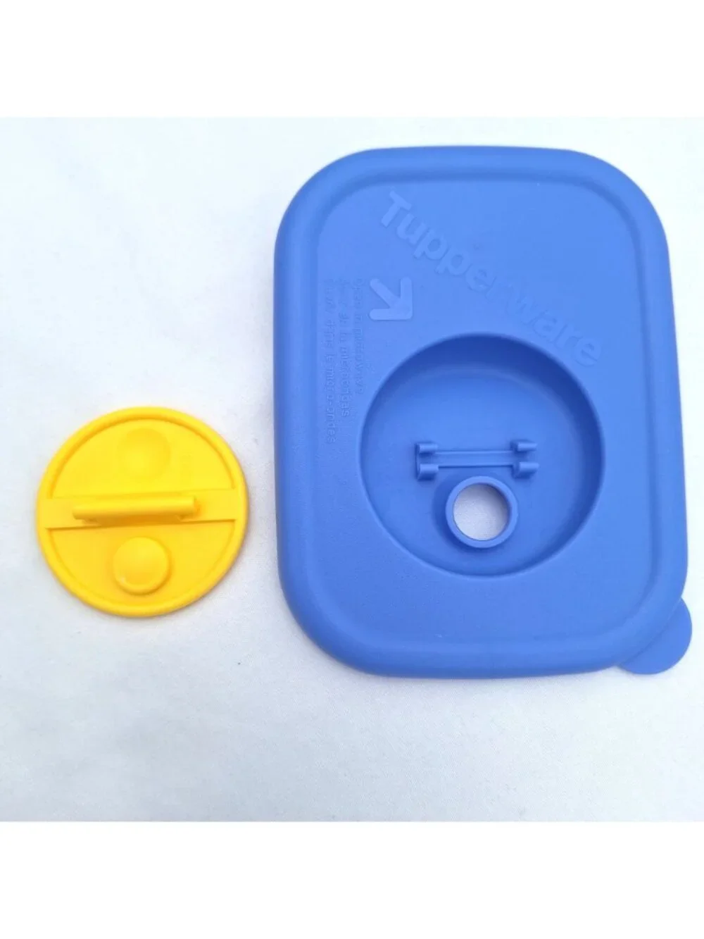 Tupperware Rock N Serve Blue Replacement Seal For 1 Cup Container Yellow Vent